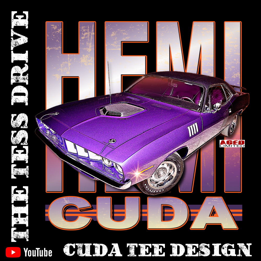 Hemi cuda vintage distressed tee designs