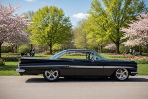 59 impala black with a 502 big block on a spring day