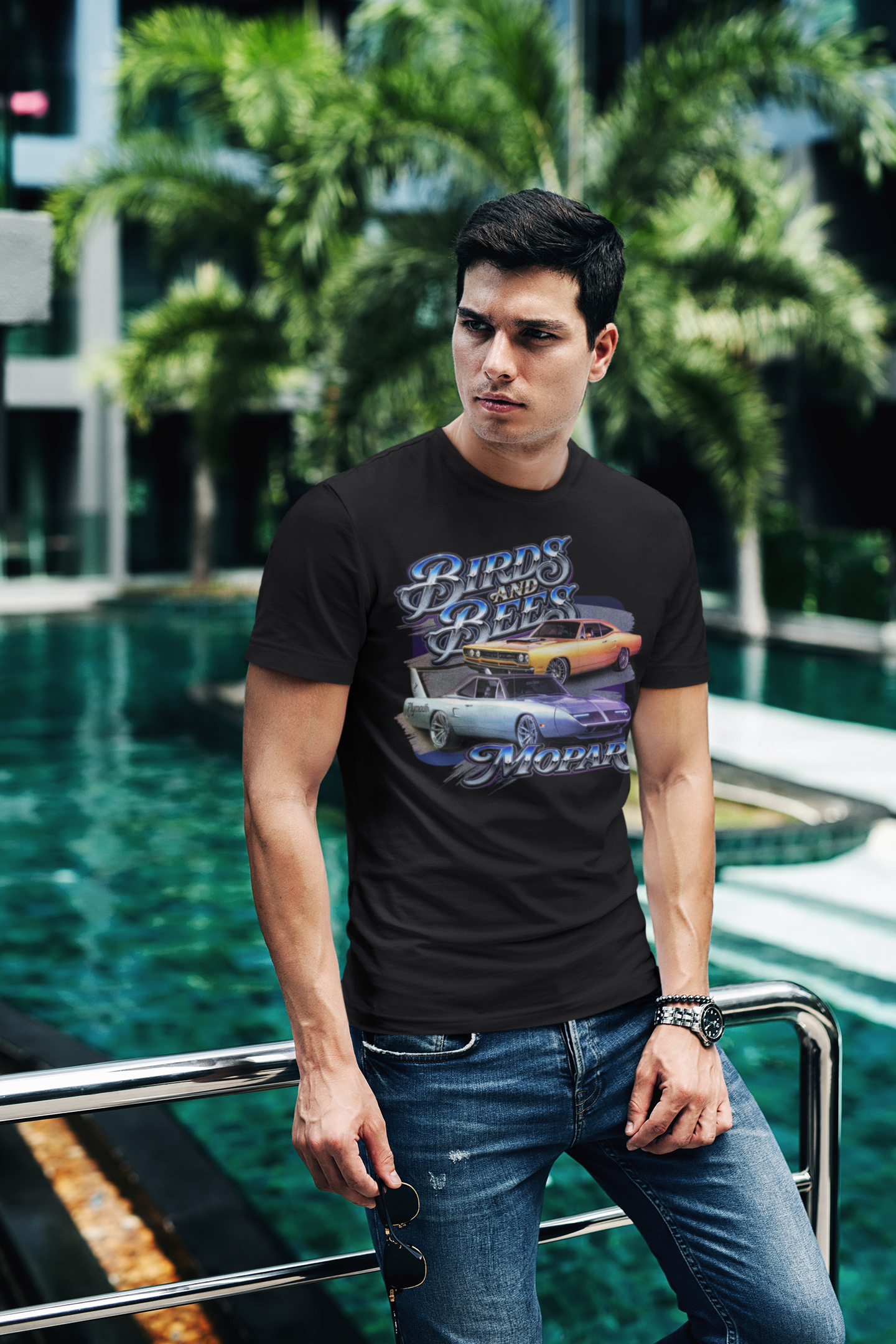 Mopar Birds and the Bees Classic Unisex Crewneck T-shirt - Image 2