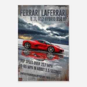 Ferrari LaFerrari Aluminum Print 60x90 cm / 24x36″